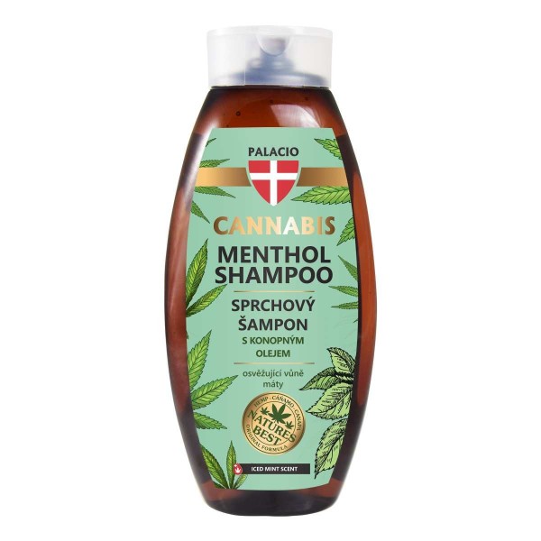 Shampoing 2 en 1 au chanvre et menthol PALACIO – Fraîcheur intense