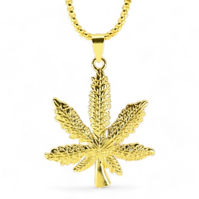 Collier Feuille de Cannabis...