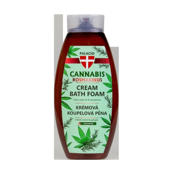 Cannabis Rosmarinus : bain moussant à l'huile de chanvre, 500 ml Palacio