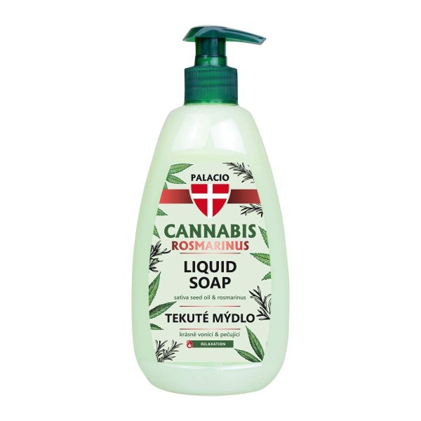 Savon liquide chanvre & romarin Cannabis Rosmarinus, 500 ml Palacio