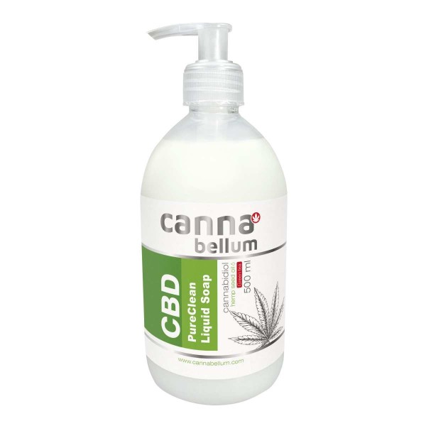 CBD Savon Liquide PureClean au Chanvre & Thé Vert, 500ml Cannabellum