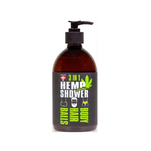 Gel Douche 3-en-1 au Chanvre pour Homme, 500 ml Palacio