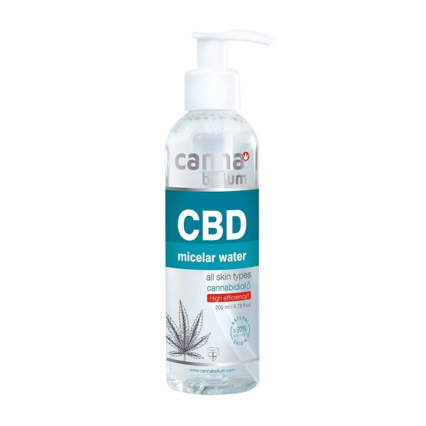 Eau Micellaire CBD – Nettoyant Visage Doux, 200 ml Cannabellum