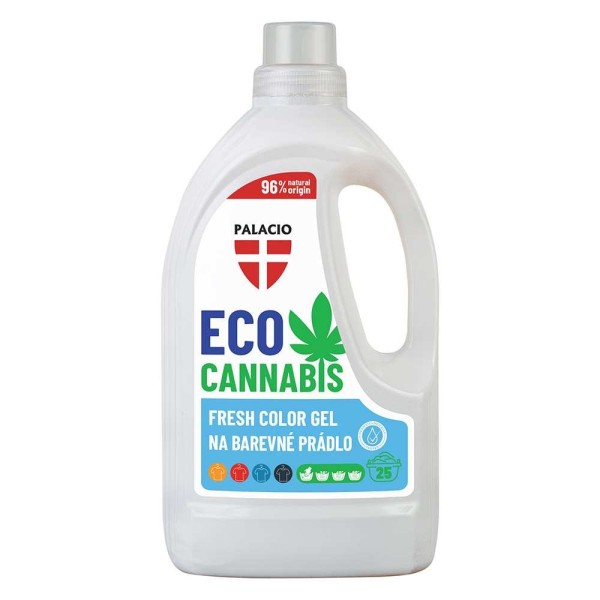 EcoCannabis - Gel lessive chanvre couleurs & linge foncé, 1,5L Palacio