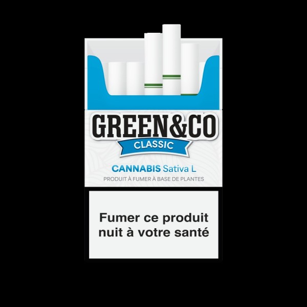 Cigarettes CBD Green&Co Classic - Pack de 20 Pre-Rolls