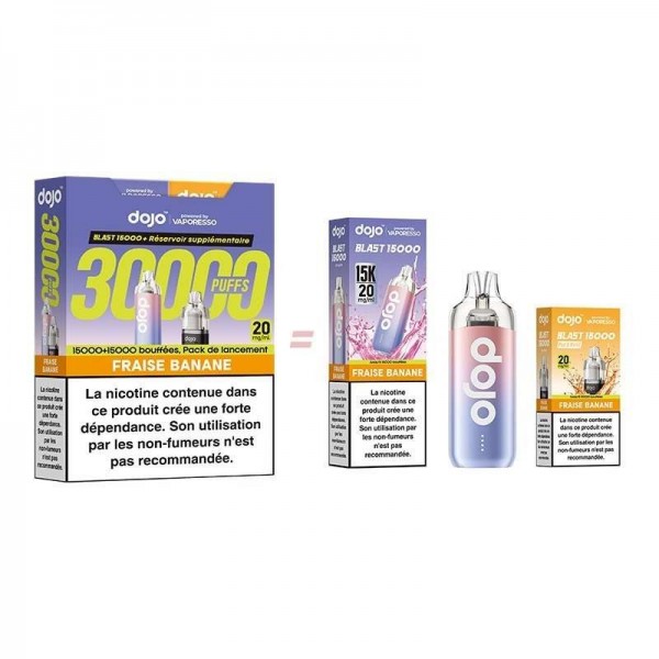Puff Dojo Blast Bundle 30K Fraise Banane - Dojo by Vaporesso