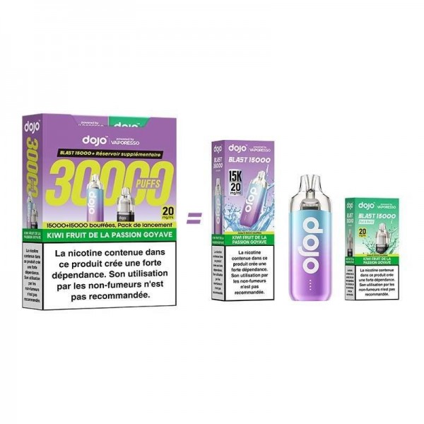 Puff Dojo Blast Bundle 30K Kiwi Fruit de la Passion Goyave - Dojo by Vaporesso
