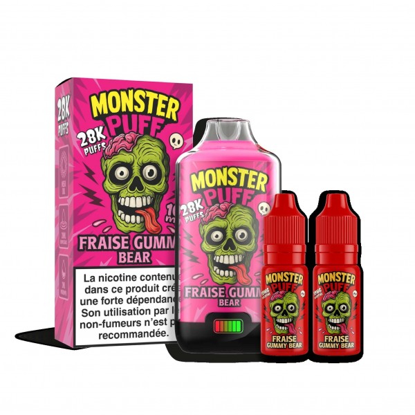 Puff Monster Puff 28k Fraise Gummy Bear