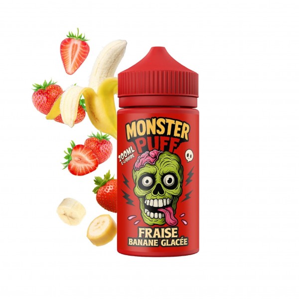 Eliquide Monster Puff 200ml Fraise Banane Glacee