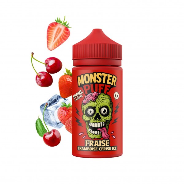 Eliquide Monster Puff 200ml Fraise Framboise Cerise Ice