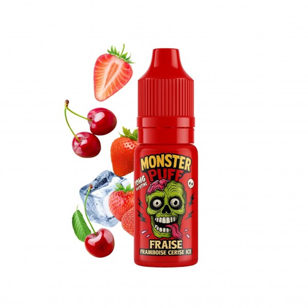Eliquide Monster Puff 10ml Fraise Framboise Cerise Ice