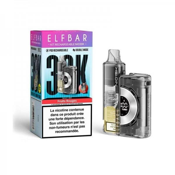 Puff NIO30K Fruits Rouges - ElfBar Rechargeable 30000 Bouffees