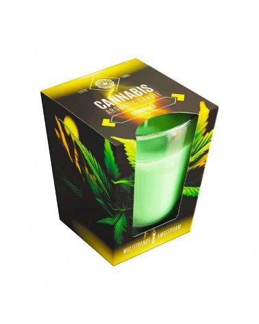 une bougie cannabis citronnelle