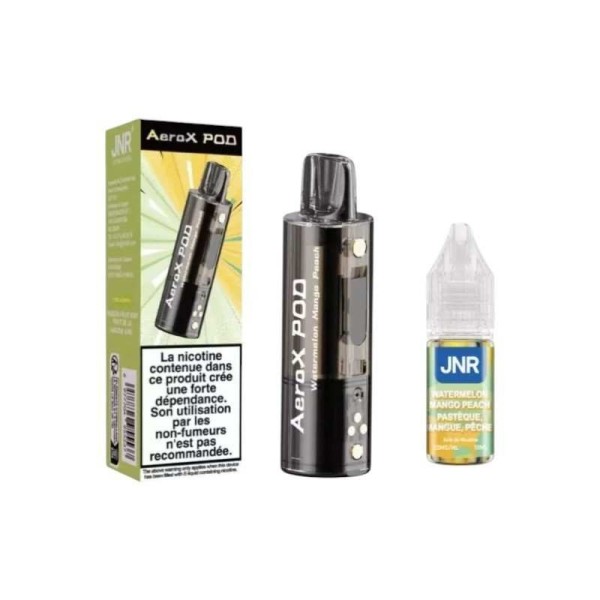 Pod JNR AeroX + E-liquide 10ml Watermelon Mango Peach