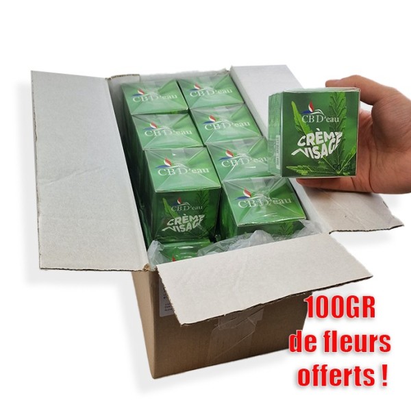 LOT CRÈME HYDRATANTE VISAGE À L'HUILE DE CHANVRE | CBD'EAU