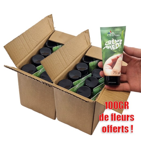 LOT CRÈME HYDRATANTE PIEDS À L'HUILE DE CHANVRE | CBD'EAU