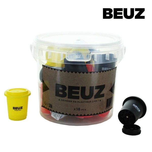 Lot de 18 Boites en plastique Beuz avec mini Grinder